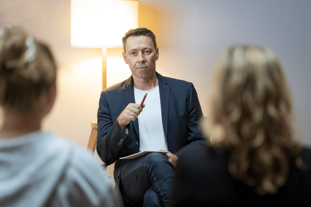 Jens Korz im Coaching-Gespräch mit einer Führungskraft